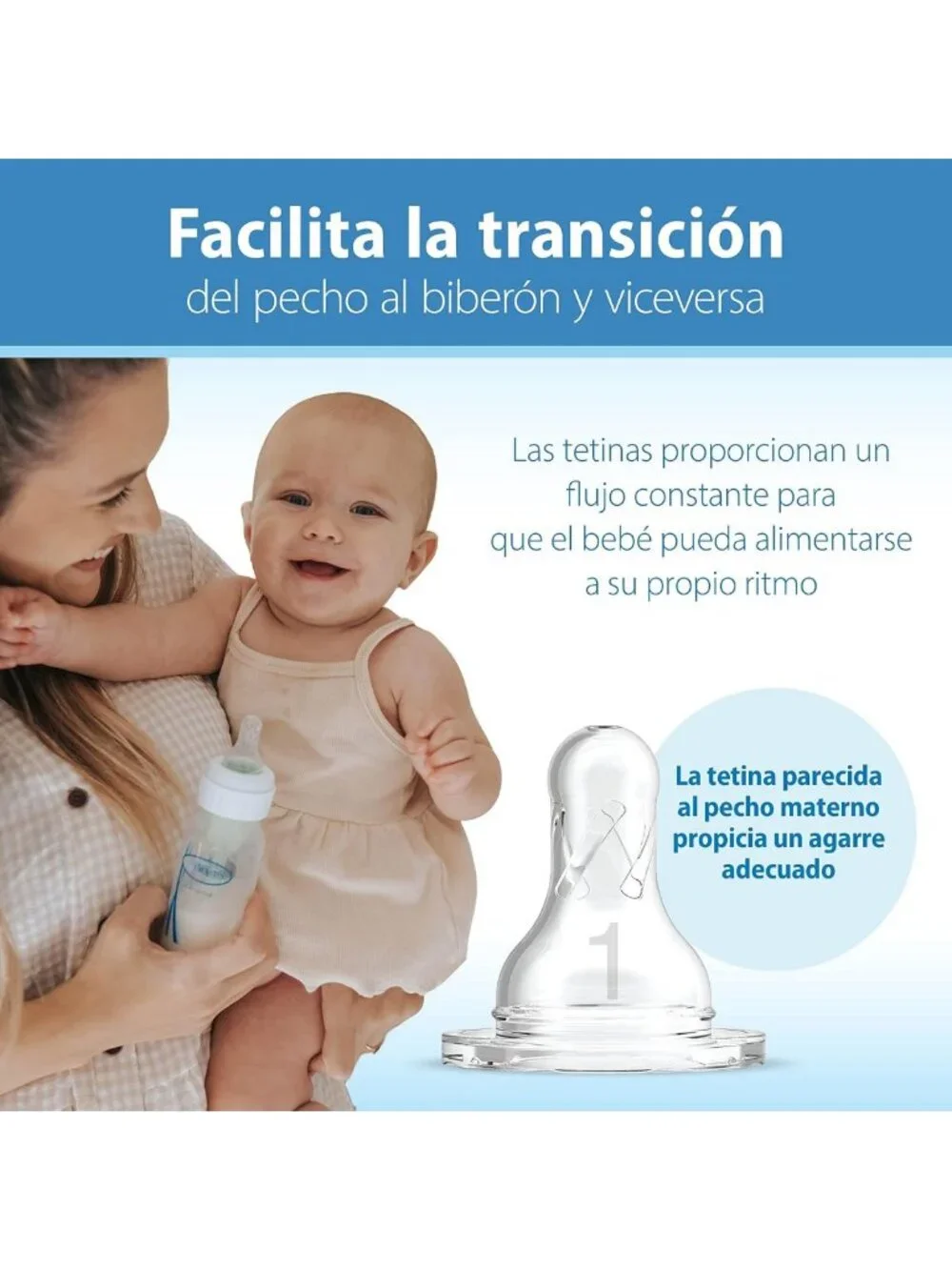 Anti-Colic Baby Bottles, 8 oz, Slow Flow Nipples, 4 Pack, Blue Nature Design
